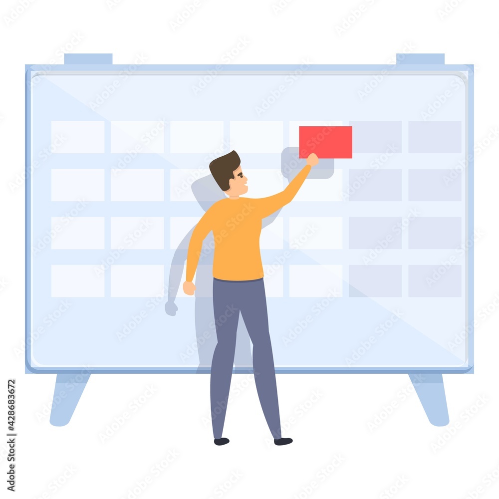 Poster daily task schedule icon. cartoon of daily task schedule vector icon for web design isolated on whit