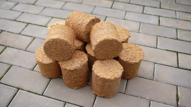 Homemade sawdust fuel briquettes