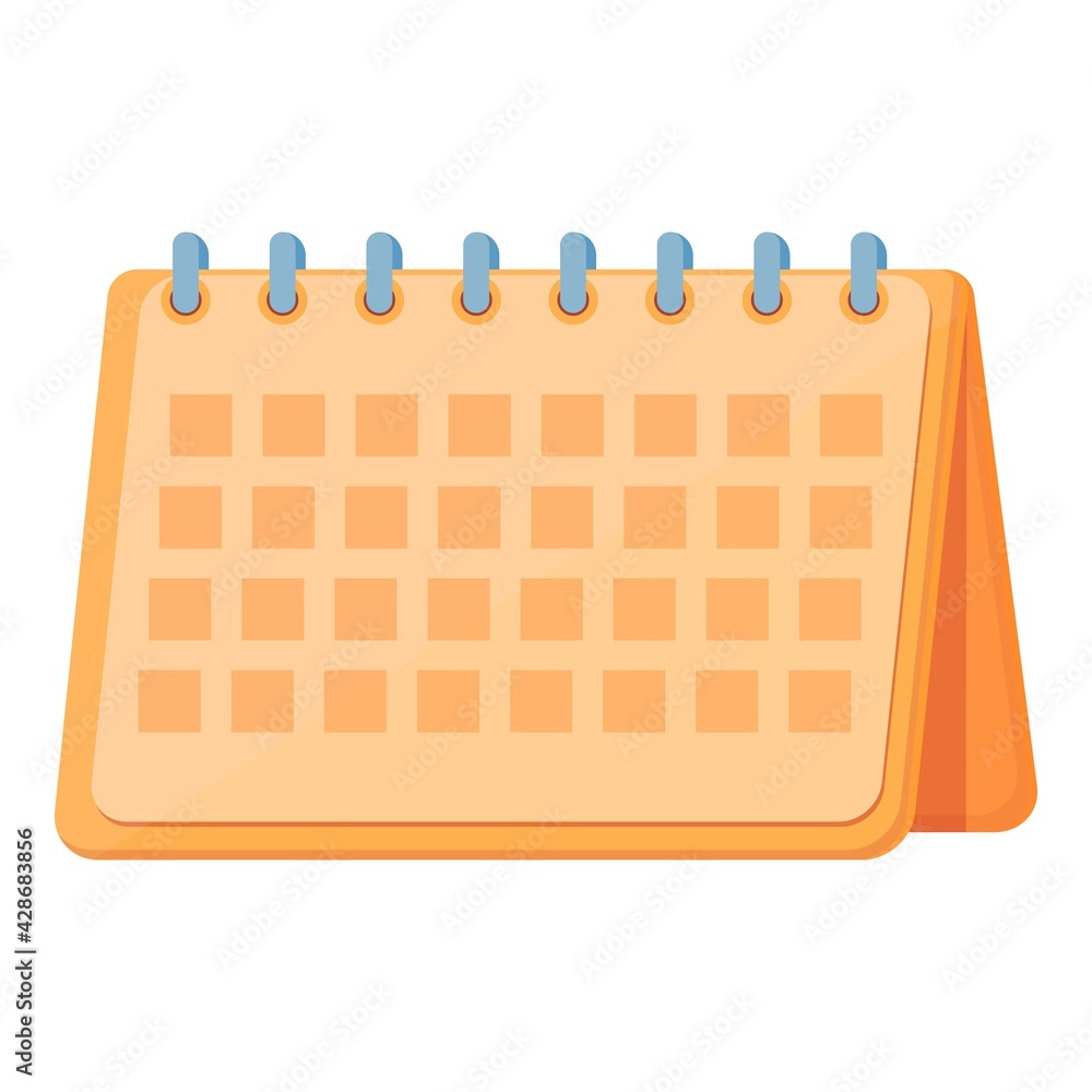 Poster office calendar task schedule icon. cartoon of office calendar task schedule vector icon for web des