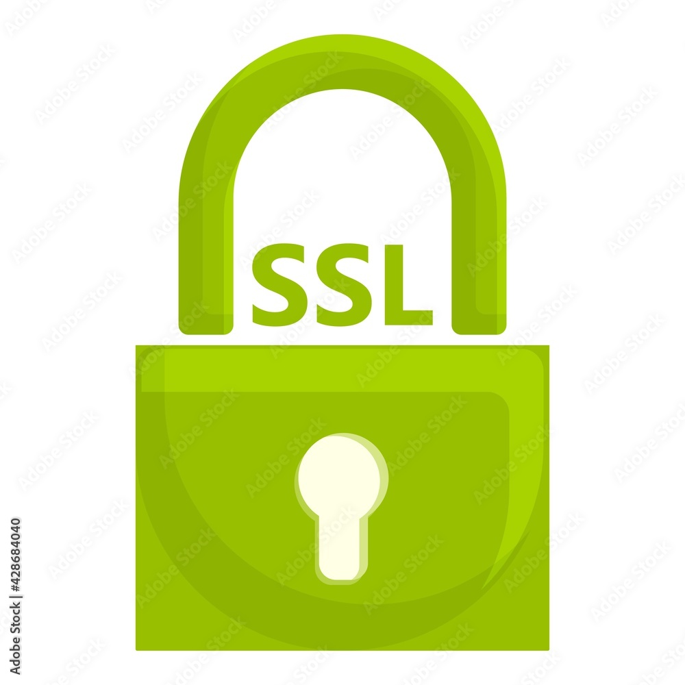 Poster scan ssl certificate icon. cartoon of scan ssl certificate vector icon for web design isolated on wh