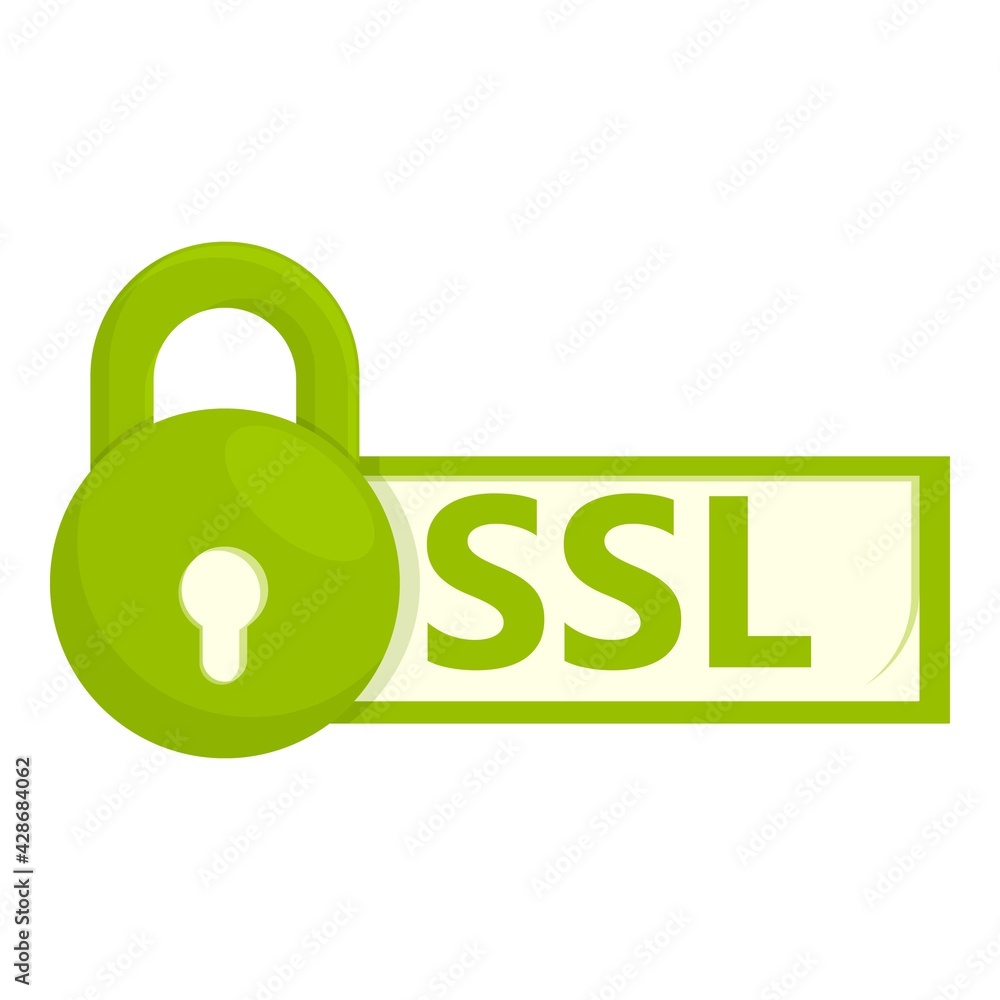Poster virus ssl certificate icon. cartoon of virus ssl certificate vector icon for web design isolated on 