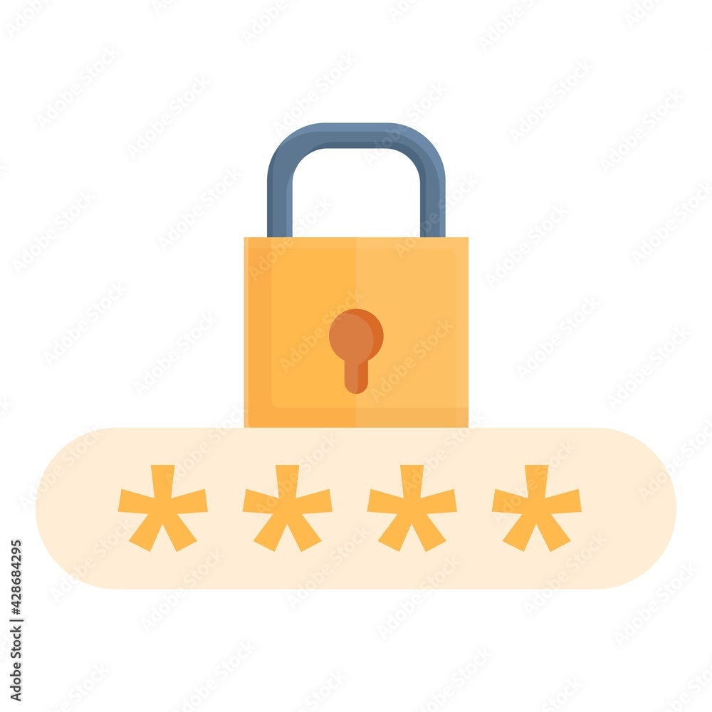 Poster password protection icon. cartoon of password protection vector icon for web design isolated on whit