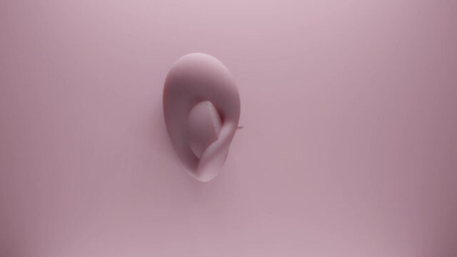 Abstract sphere waving transform in random direction 3d rendering on pink background. Seamless loop metamorphose of amorphous shape. Simple animation of future shape 4K