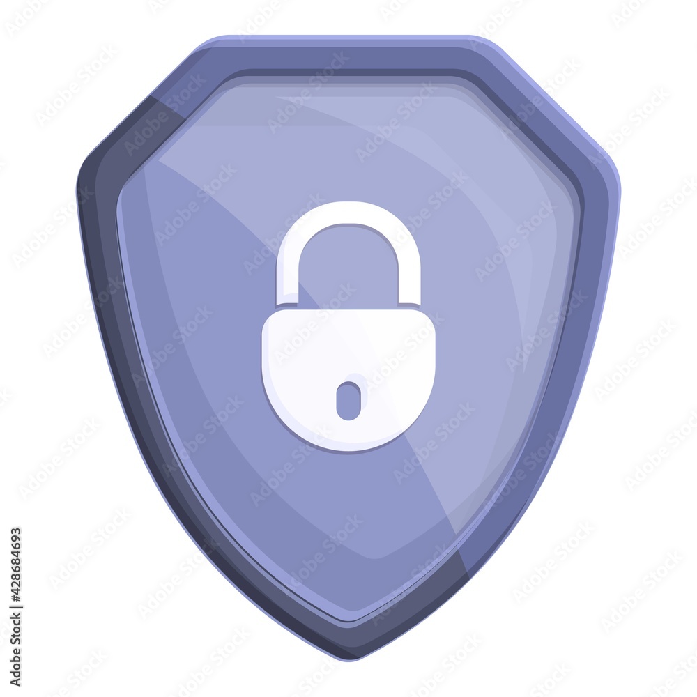 Poster alarm password protection icon. cartoon of alarm password protection vector icon for web design isol