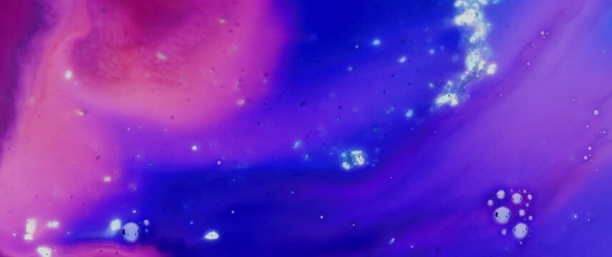 Macro Textures with Vibrant Neon Color Palette. Abstract Background Made with Oil Mixed with Dye, Ink, and Paint.