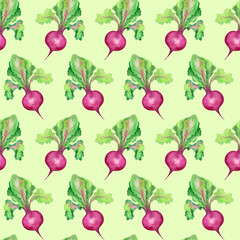 beetroot watercolor pattern for kitchen