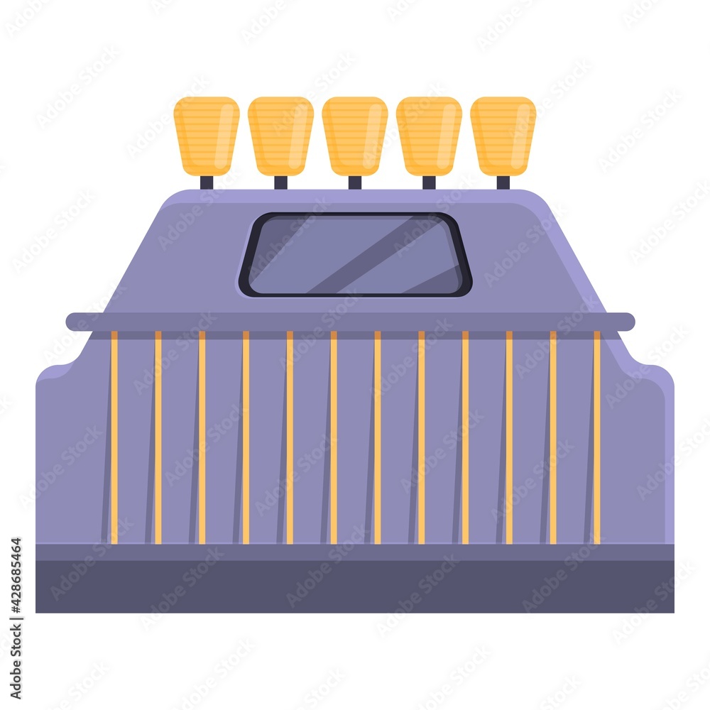 Poster thread production icon. cartoon of thread production vector icon for web design isolated on white ba
