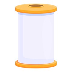 White thread icon. Cartoon of White thread vector icon for web design isolated on white background