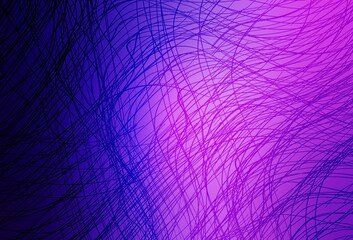 Light Purple, Pink vector pattern with wry lines.