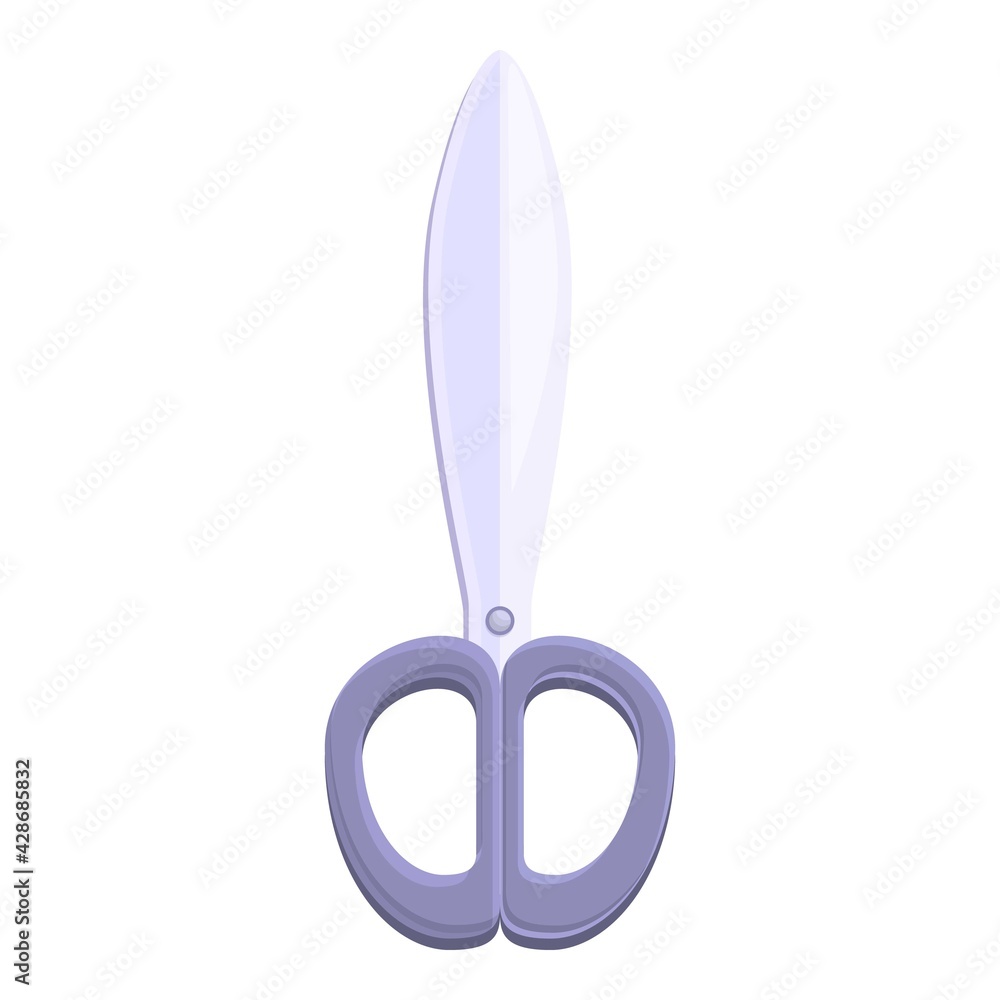 Poster thread scissors icon. cartoon of thread scissors vector icon for web design isolated on white backgr
