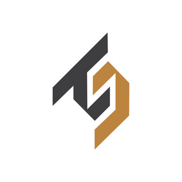 Initial letter ts logo or st logo vector design template