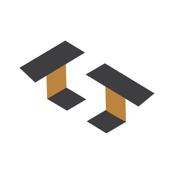 Initial letter ts logo or st logo vector design template
