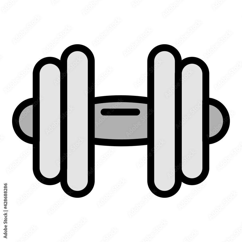 Poster gym dumbbell icon. outline gym dumbbell vector icon for web design isolated on white background
