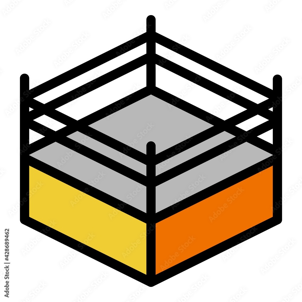 Poster boxing arena icon. outline boxing arena vector icon for web design isolated on white background