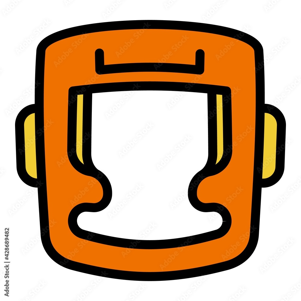 Poster boxing helmet icon. outline boxing helmet vector icon for web design isolated on white background