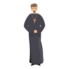 Christianity priest icon. Cartoon of Christianity priest vector icon for web design isolated on white background
