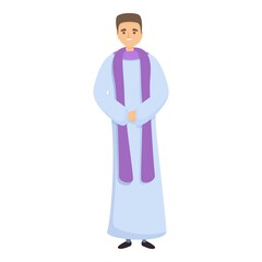 Italian priest icon. Cartoon of Italian priest vector icon for web design isolated on white background