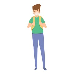 Quarantine school lifestyle icon. Cartoon of Quarantine school lifestyle vector icon for web design isolated on white background