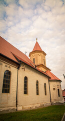 Fototapeta na wymiar Church and tower in Brasov Romania 