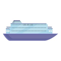 Vacation cruise liner icon. Cartoon of Vacation cruise liner vector icon for web design isolated on white background