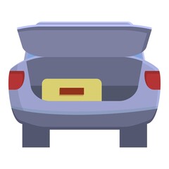 Trunk car icon. Cartoon of Trunk car vector icon for web design isolated on white background
