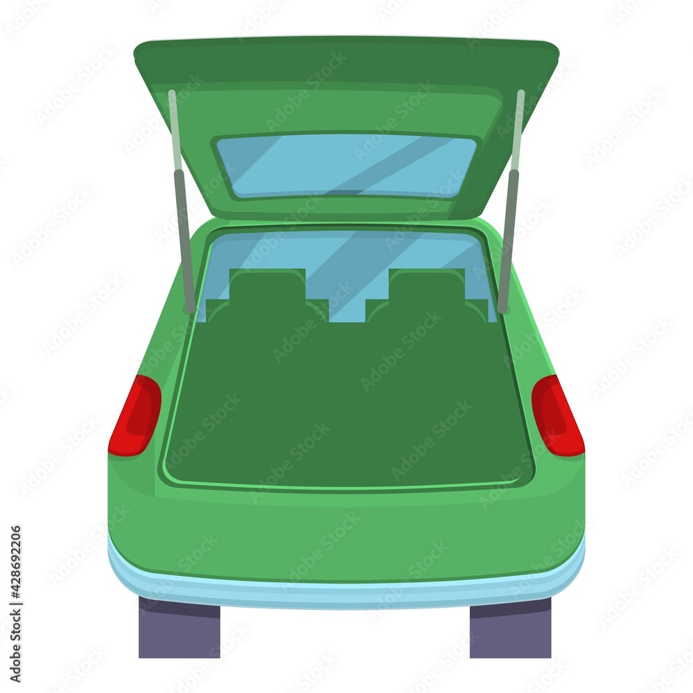 Aufkleber hatchback trunk car icon. cartoon of hatchback trunk car vector icon for web design isolated on whit