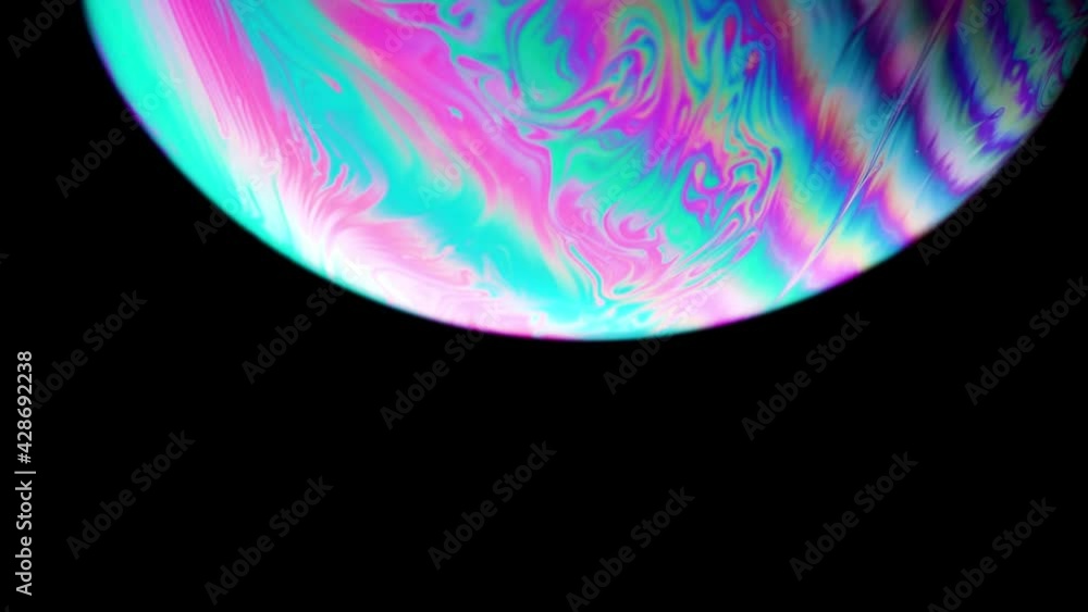 Sticker soap bubble. abstract galaxy background with globe planet earth in universe space with sunlight on d