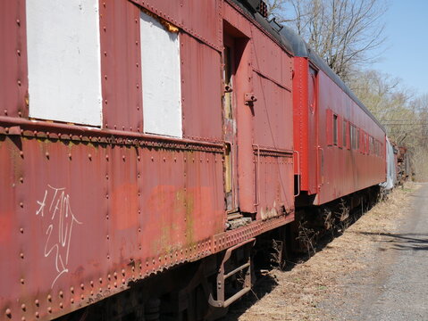 old rusty steam locomotive train