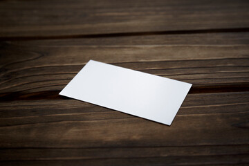 Business cards blank. Mockup on color background.