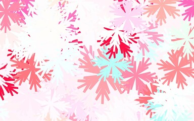 Light Pink, Yellow vector doodle texture with flowers.