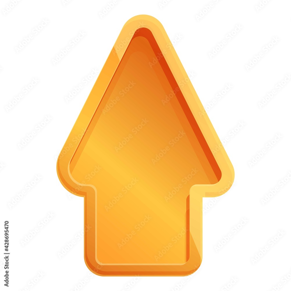 Poster ranking arrow up icon. cartoon of ranking arrow up vector icon for web design isolated on white back
