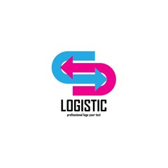 Logistic company vector logo. Arrow icon. Delivery icon. Arrow logo. Business logo. Arrow vector. Delivery service logo. Web, Digital, Marketing, Network icon. Technology icon.
