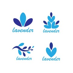 Lavender flower Vector icon illustration design Template
