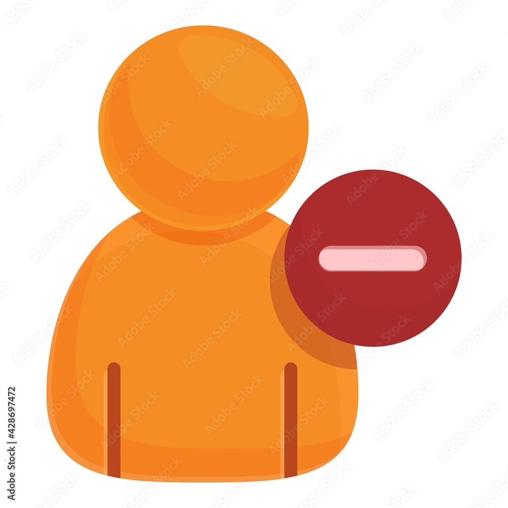 Poster delete user interface icon. cartoon of delete user interface vector icon for web design isolated on 