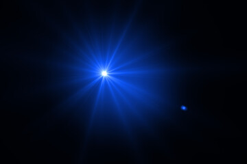lens flare effect on black blackground