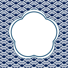Chinese Porcelain Style Background, Template, Sunflowers