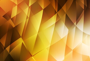 Light Orange vector triangle mosaic texture.
