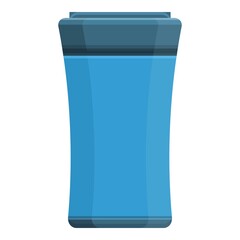 Plastic thermo cup icon. Cartoon of Plastic thermo cup vector icon for web design isolated on white background