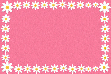 pink flower border