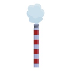 City chimney icon. Cartoon of City chimney vector icon for web design isolated on white background