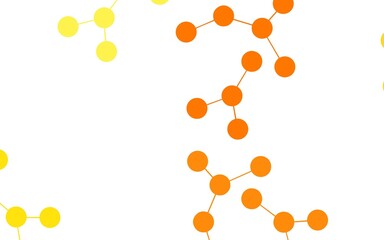 Light Yellow vector pattern with artificial intelligence network.