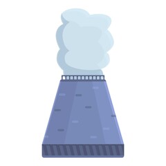 Ecology chimney icon. Cartoon of Ecology chimney vector icon for web design isolated on white background