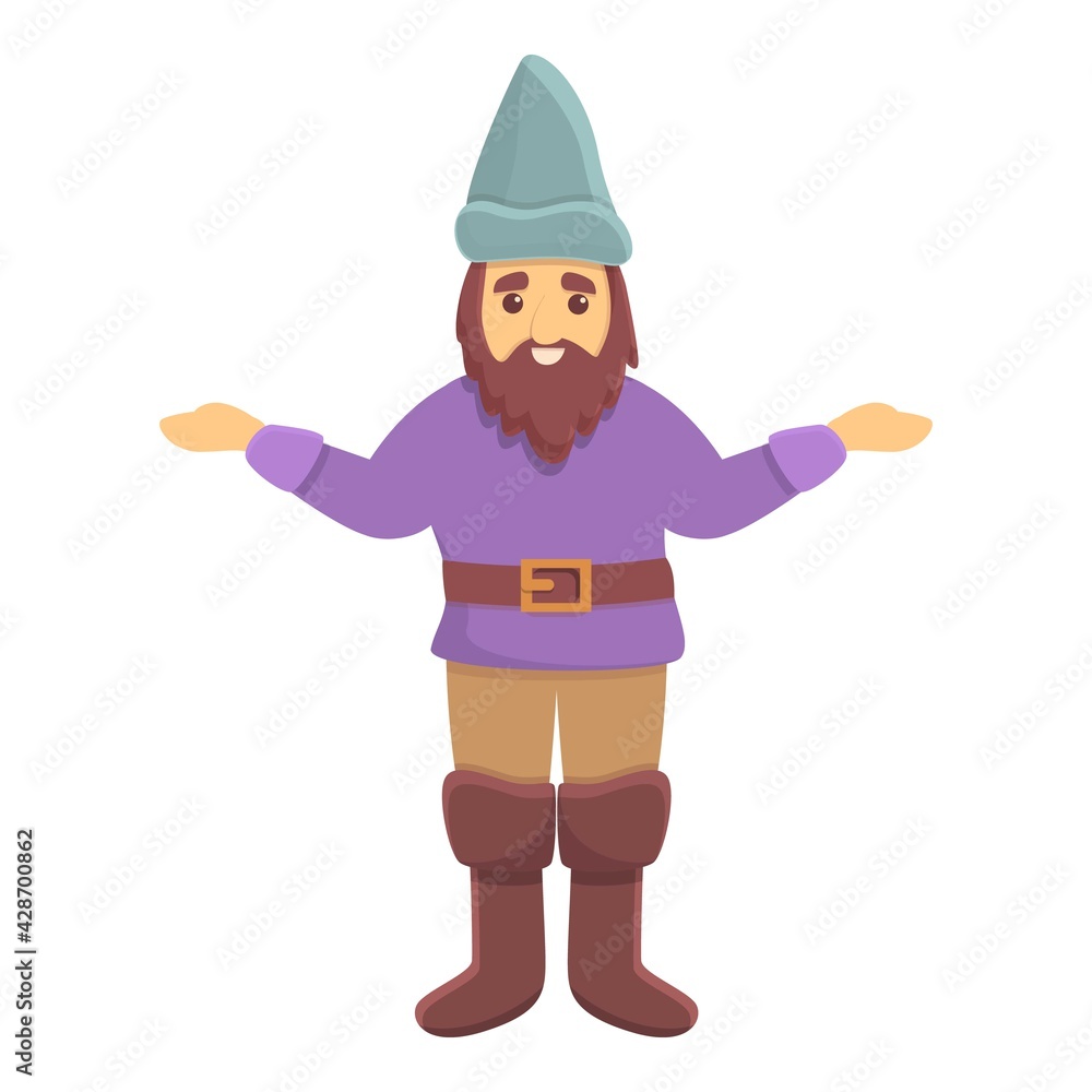Aufkleber garden dwarf icon. cartoon of garden dwarf vector icon for web design isolated on white background