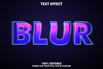 Editable blur text effect 