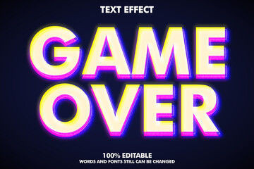 Shiny blur text effect, glitch font effect