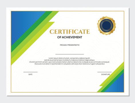 certificate background design template for graduation and appreciation