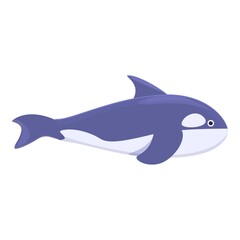 Water killer whale icon. Cartoon of Water killer whale vector icon for web design isolated on white background