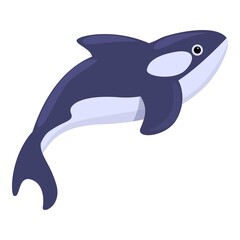 Deep killer whale icon. Cartoon of Deep killer whale vector icon for web design isolated on white background