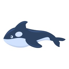 Sea killer whale icon. Cartoon of Sea killer whale vector icon for web design isolated on white background