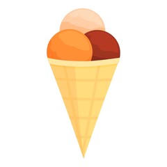 Water park ice cream icon. Cartoon of Water park ice cream vector icon for web design isolated on white background